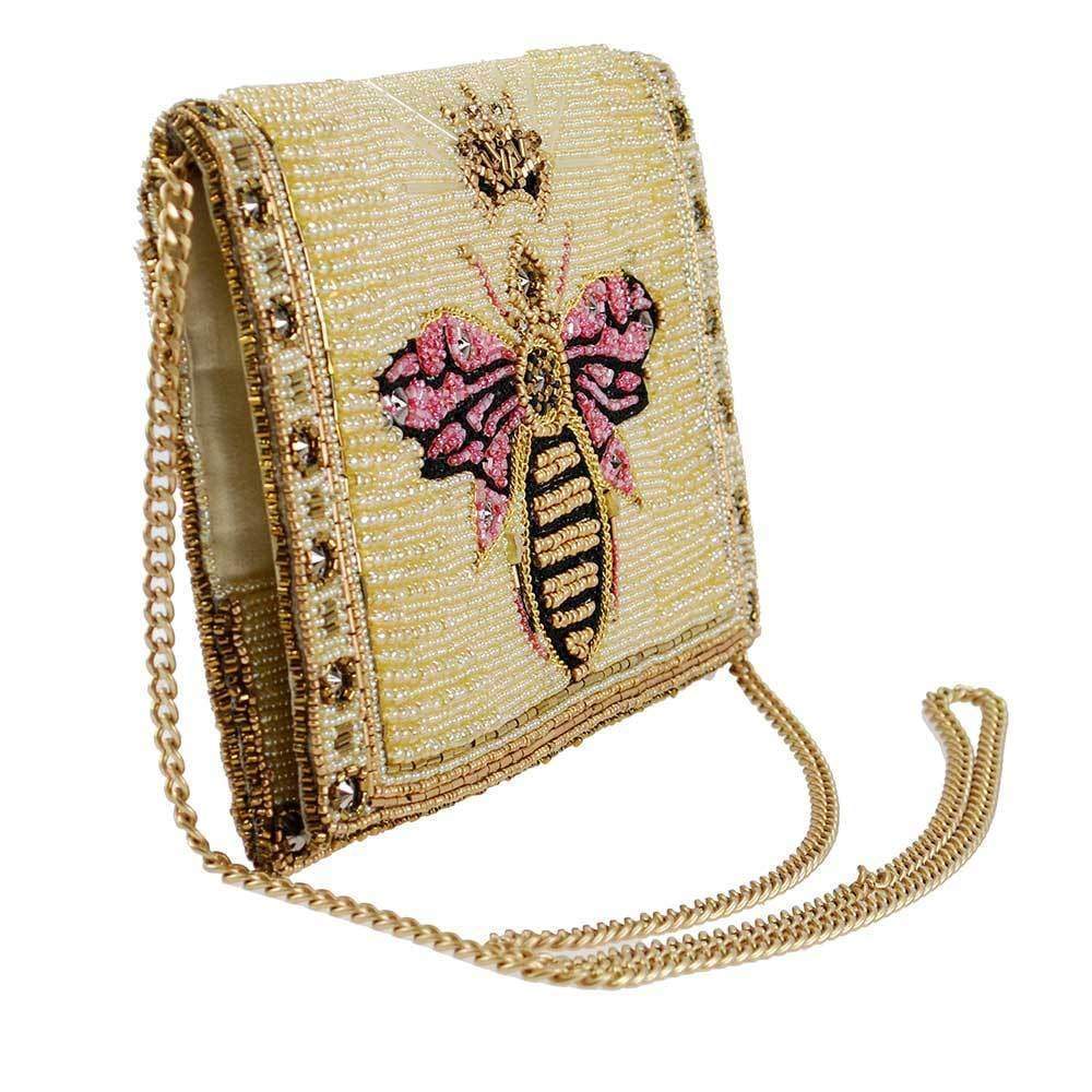 Buzzed Beaded Queen Bee Crossbody Clutch - Mary Frances