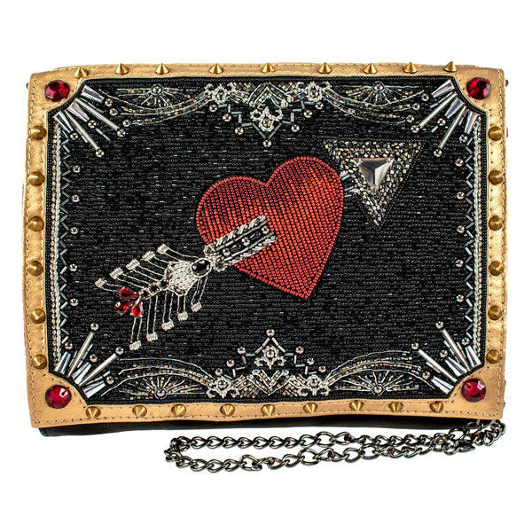 Heart Burst Beaded Crossbody Phone Bag - Mary Frances