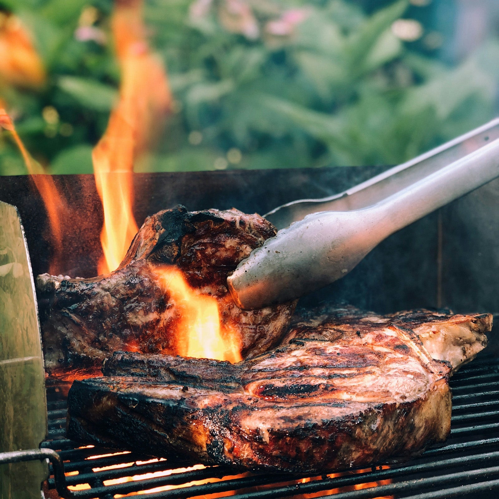 Pork on a Charcoal Grill