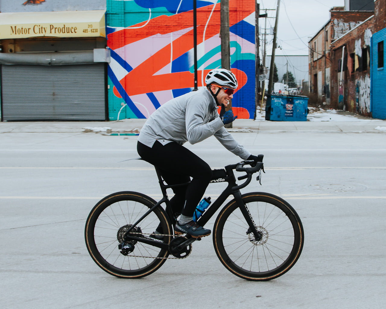 MuskOx Outdoor Apparel, Cyclist in Quick Drying Grey Quarter Zip by MuskOx