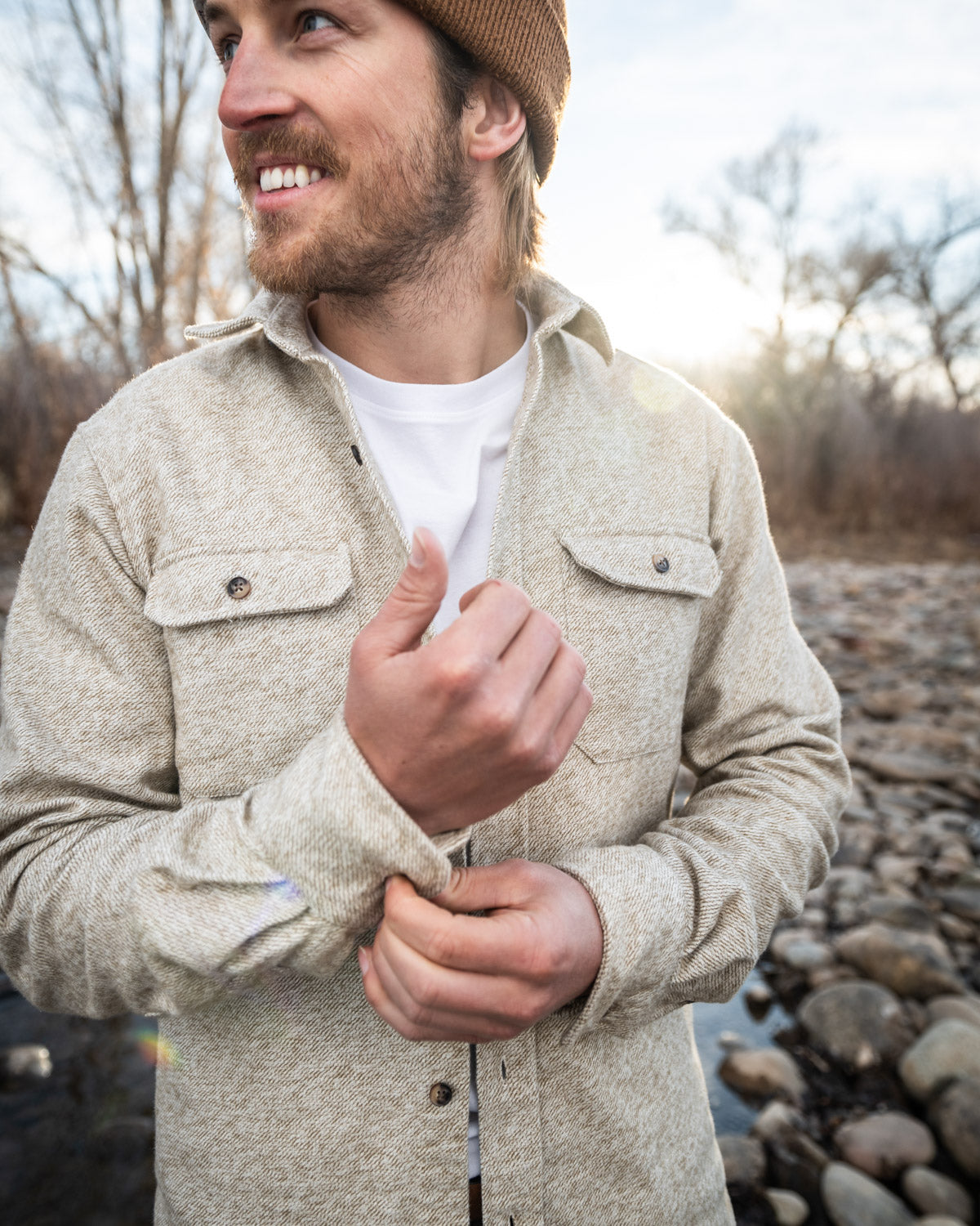 Grand Flannel Shirt for Men, 100% Cotton Heavyweight Flannel Shirt in Seagrass