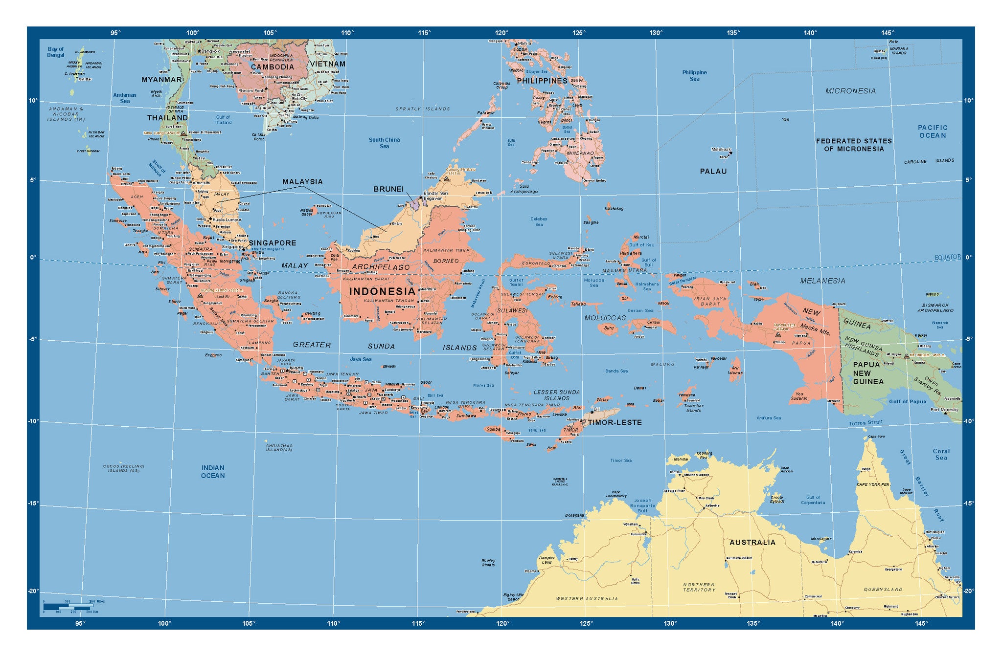 Detailed Political Map Of Indonesia Indonesia Detailed Political Map Images