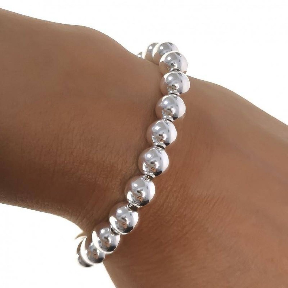 Pulsera Plata Grande 8 mm – Kida Plata