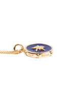 TILLY SVEAAS BLUE ENAMEL DISC WITH GOLD STAR NECKLACE