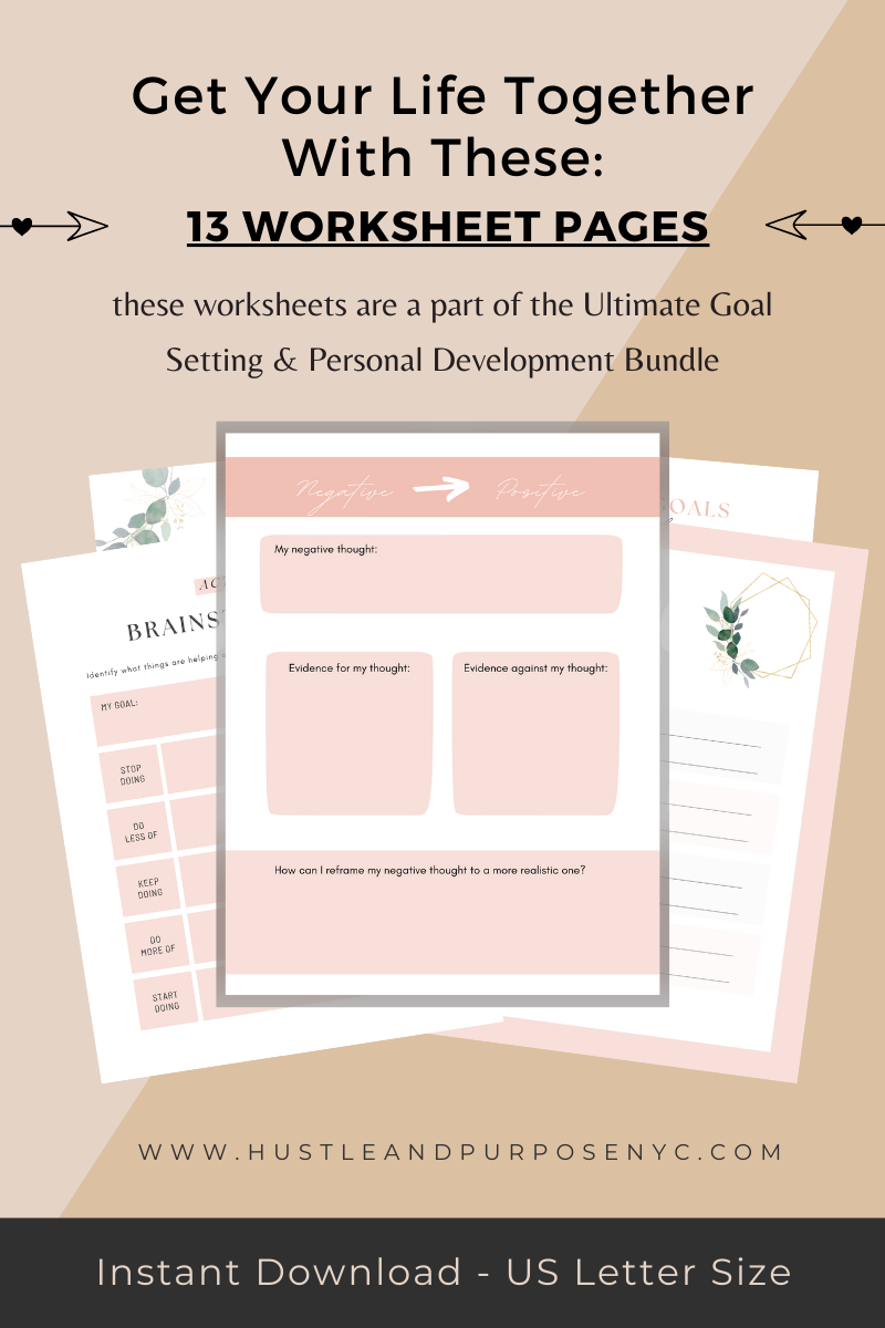 Gaol Setting and Personal Development Worksheets