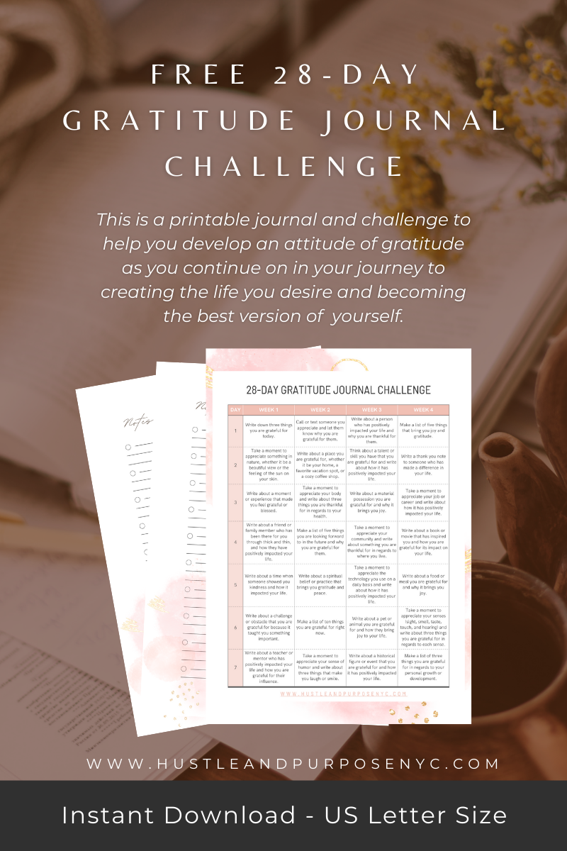 FREE Gratitude journal and challenge - free printable planner - gratitude journal