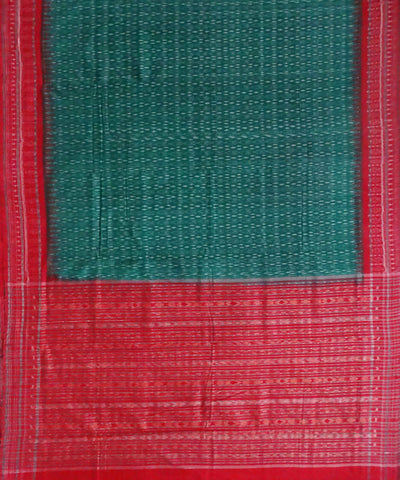 Bottle Green Sambalpuri Cotton Handloom Saree