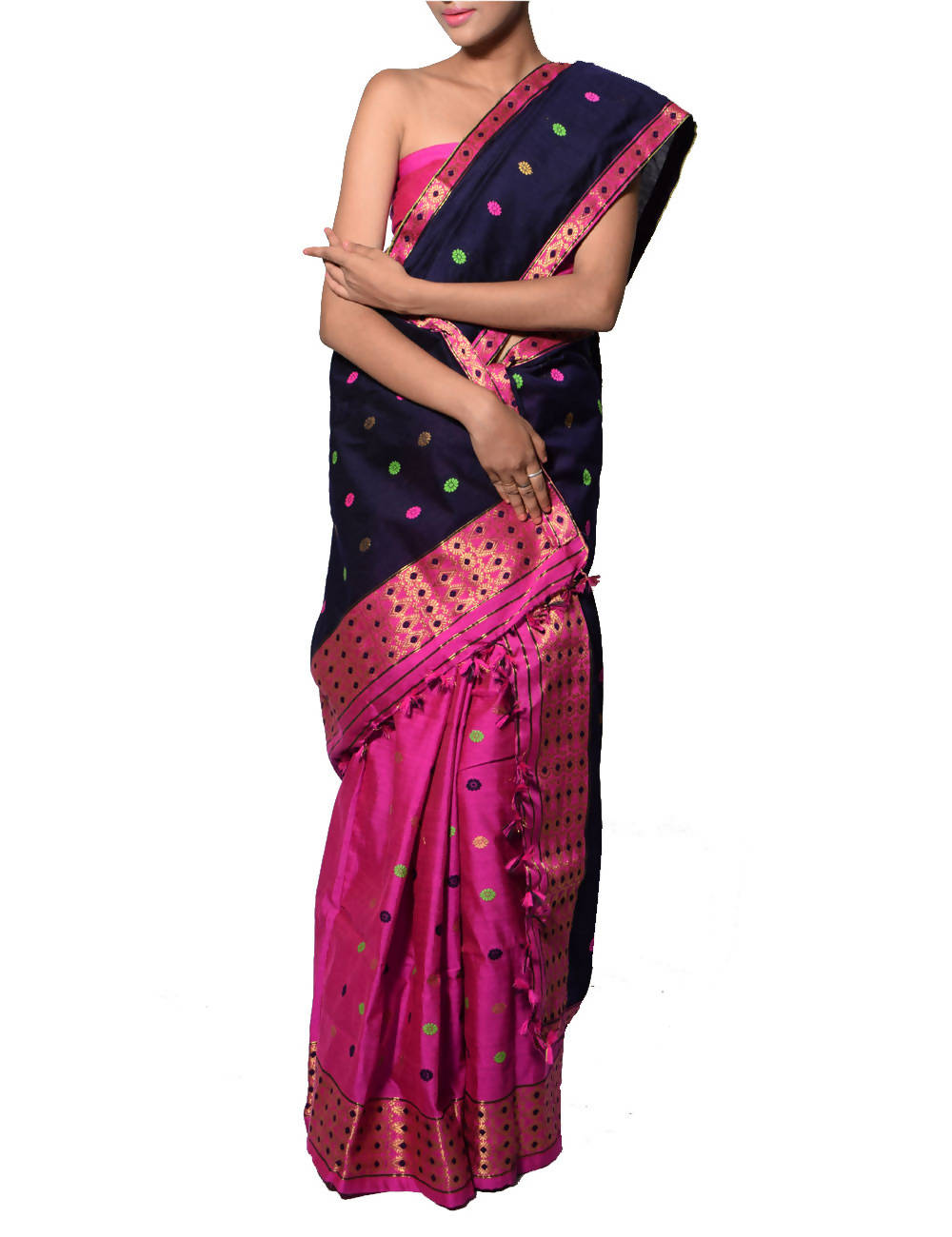 purple mekhela sador