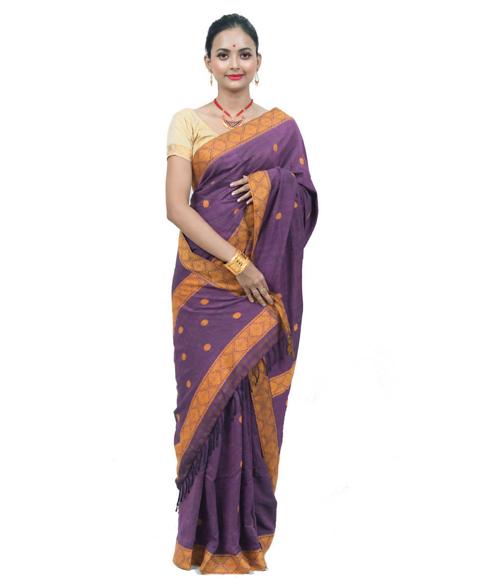 purple mekhela sador