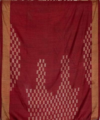 Pink hand embroidered kasuti maheshwari cotton silk saree