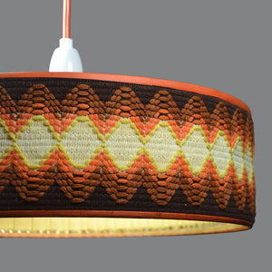 1960s Ufo Ceiling Light Pendant Lamp Shade With Textile Band