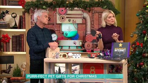 Screen-grab from ITV's This Morning showing Sbri pet accessories