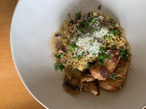 ruffed grouse and risotto