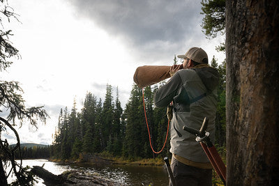 A man calls moose