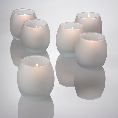 frosted glass candle holder