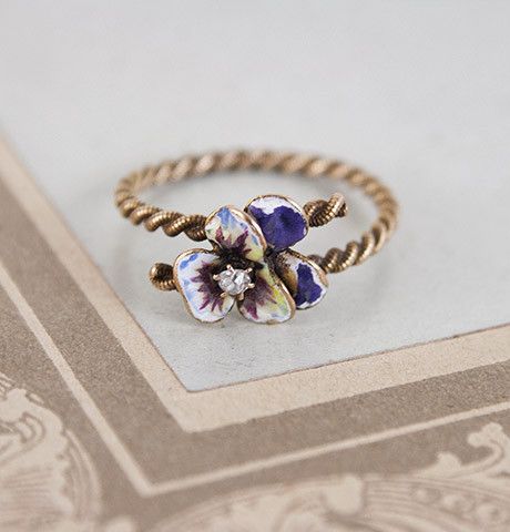 Antique Victorian Pansy Ring