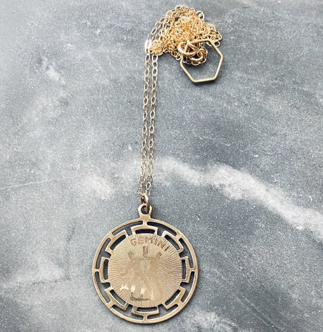 vintage gemini charm necklace zodiac astrology jewelry