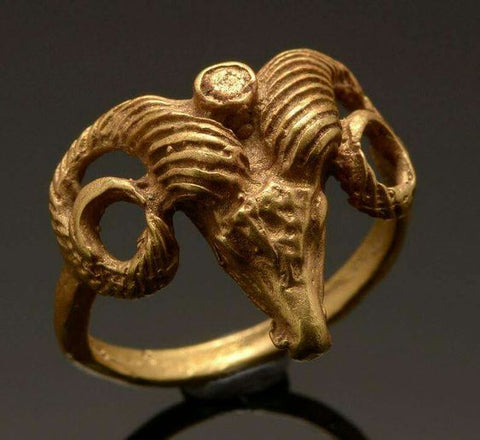 Antique ram aries zodiac sign astrology jewelry