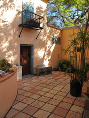 Saltillo tile in Courtyard