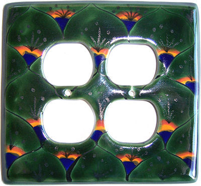 Peacock Talavera Double Duplex Outlet Switchplate