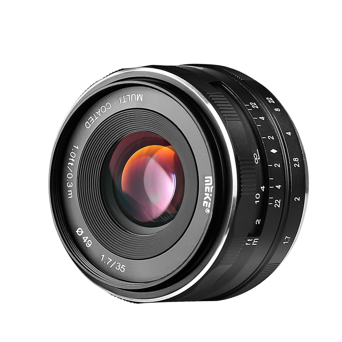 breng de actie klein Keizer Meike 35mm F1.7 APS-C Manual Focus Lens for X/E/EFM/M43 Mount — Meike Global