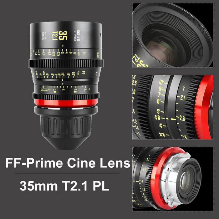 Meike Prime 35mm T2.1 Cine Lens for Full Frame,such as Canon C700