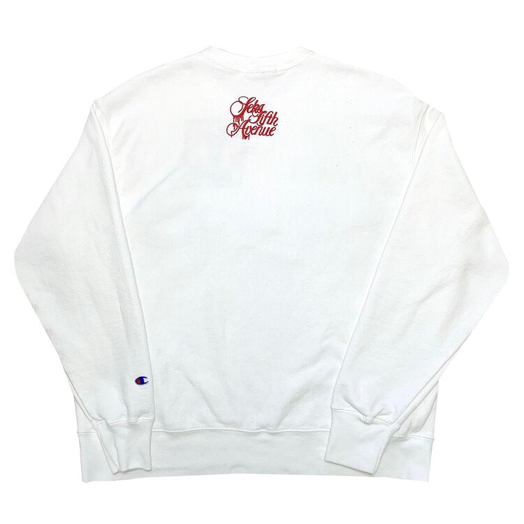 Vinyl, Denim, and Basketball Leather Fried Champion Pullover