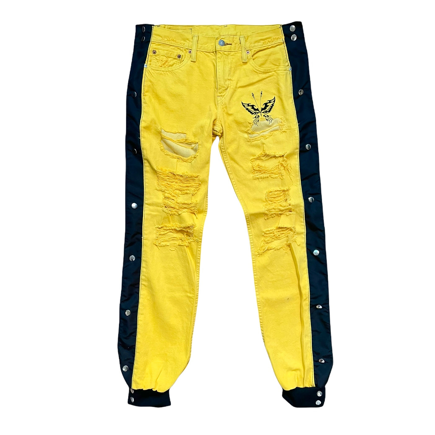 Yellow Snap Jeans