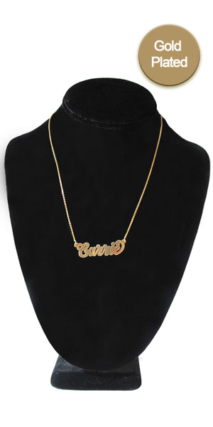 Gold Plated Custom Nameplate Necklace 