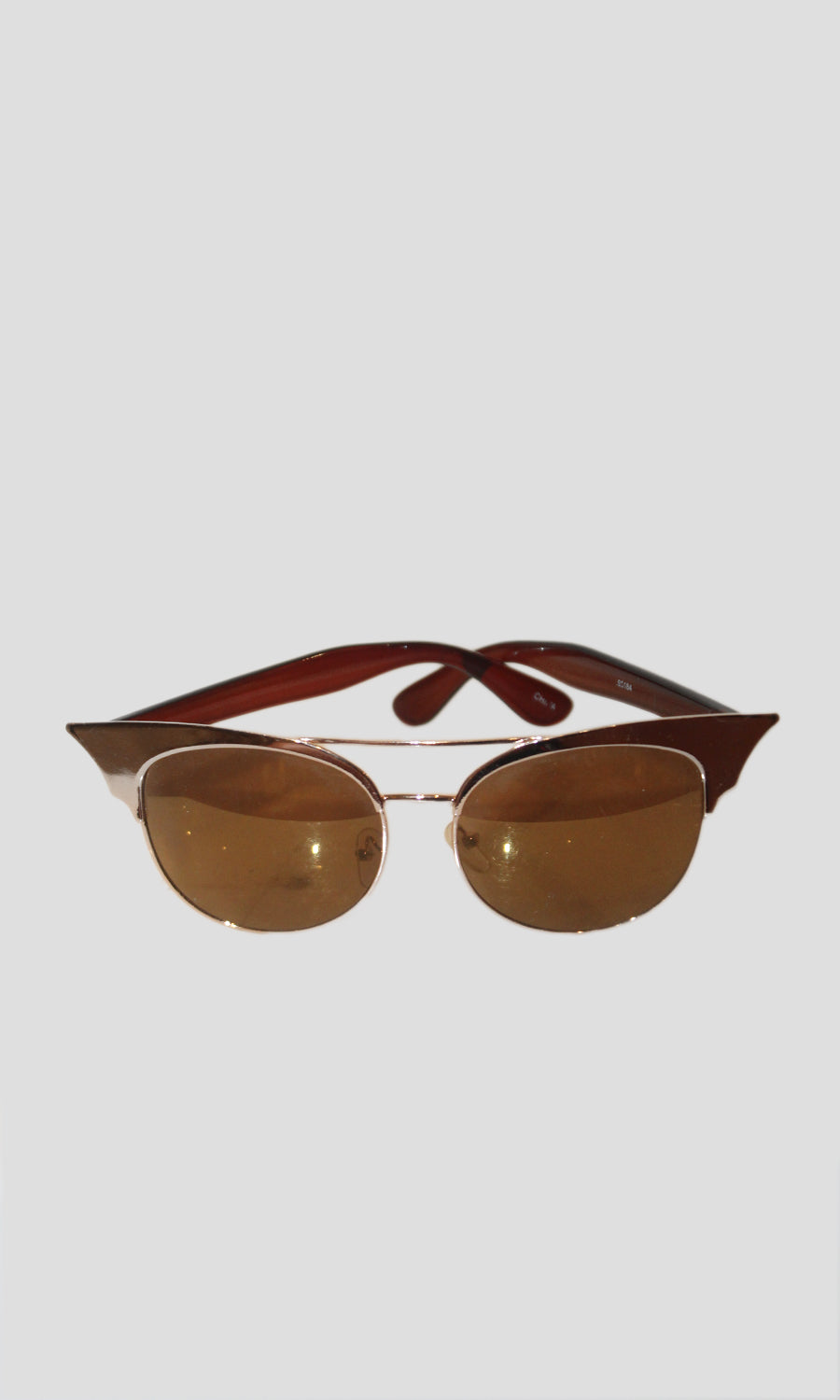 Faux Gold Rim Sunglasses