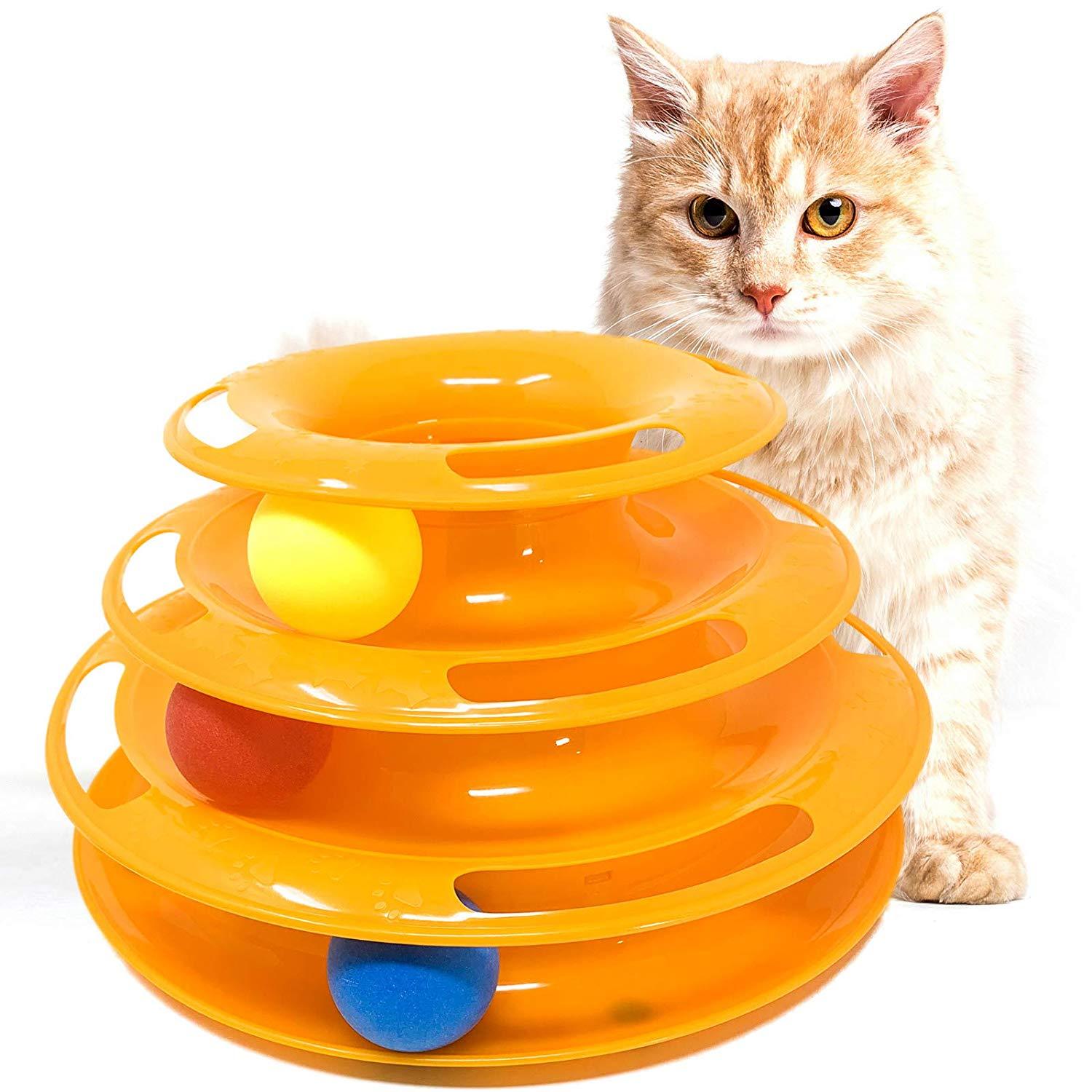 cat ball track tower