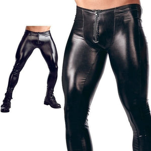 leather tights men