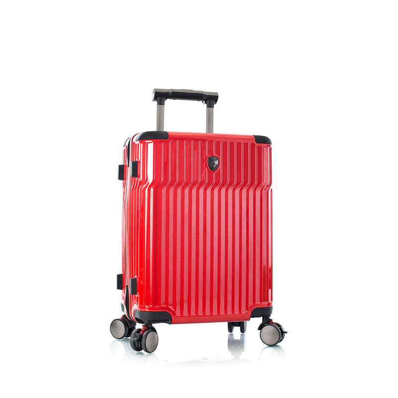 Roots red carry-on luggage with wheels, Roots Canada red suitcase with ...