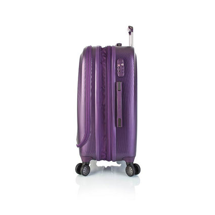 purple luggage