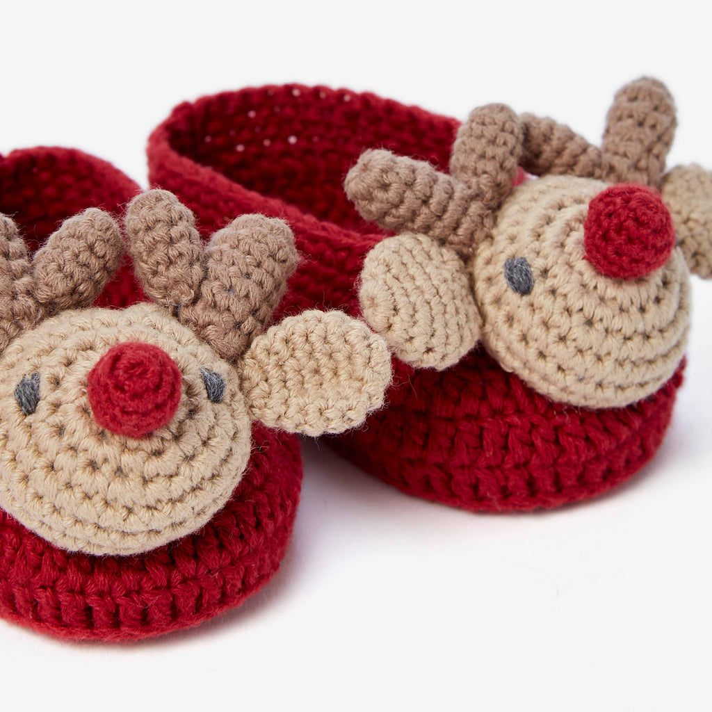 hand crochet baby booties