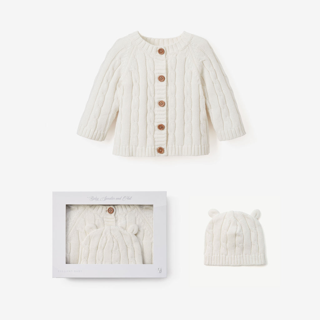 cable knit baby cardigan