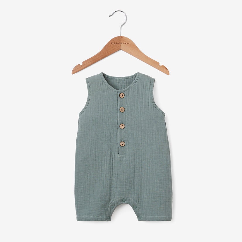 muslin baby romper