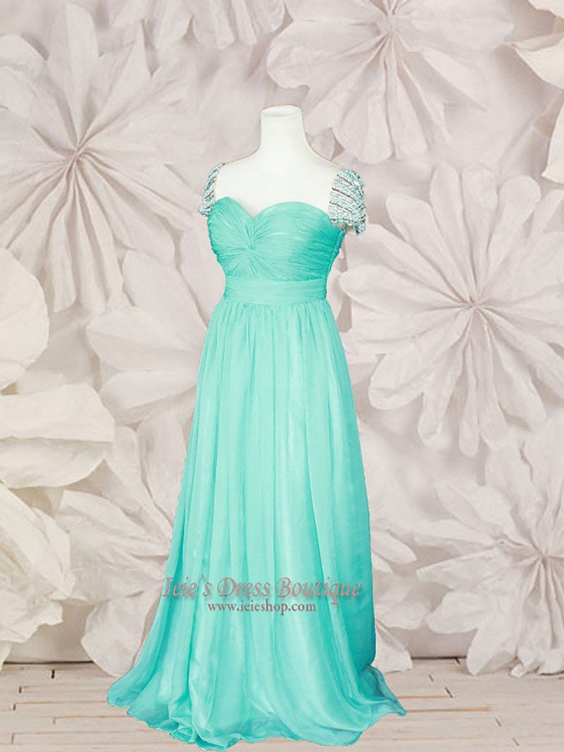 Cap Sleeve Chiffon Bridesmaid Dress