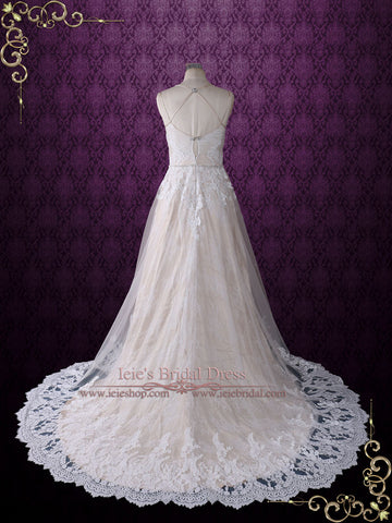 wedding dress with chapel train