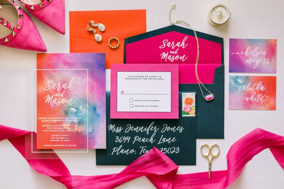 Colorful Wedding Invitation Suite