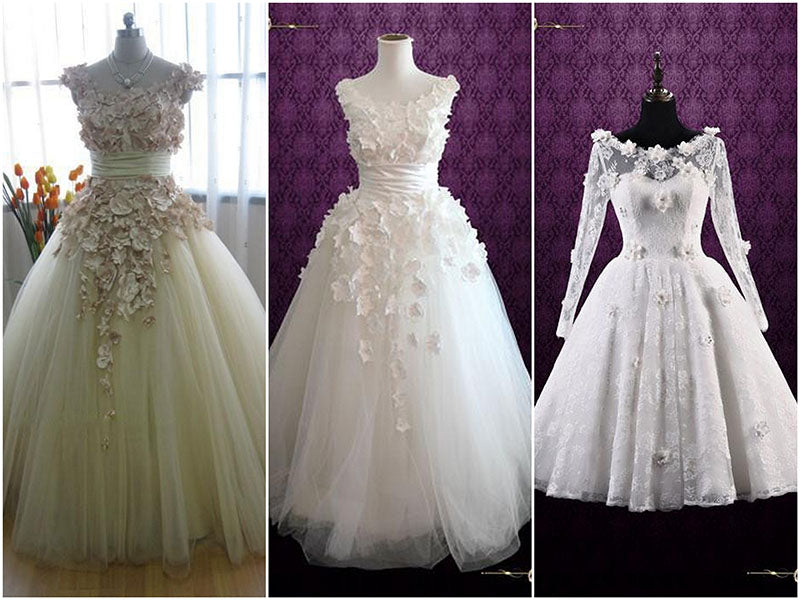 Flower Embellished Wedding Gowns for 2019