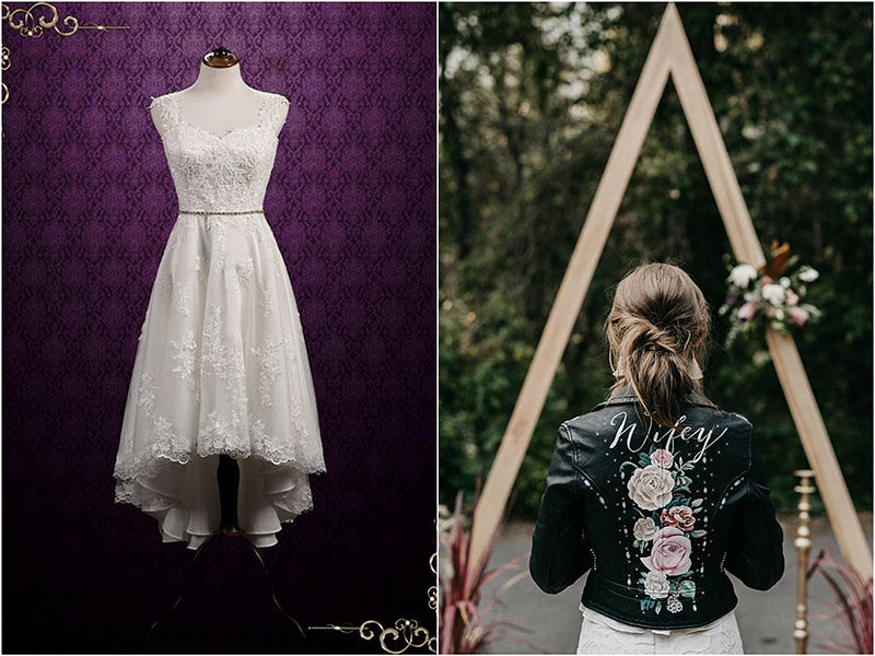 Vintage Inspired Hi-Low Indie Wedding Dress