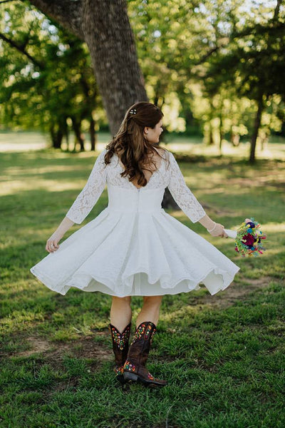 wedding dress cowboy boots