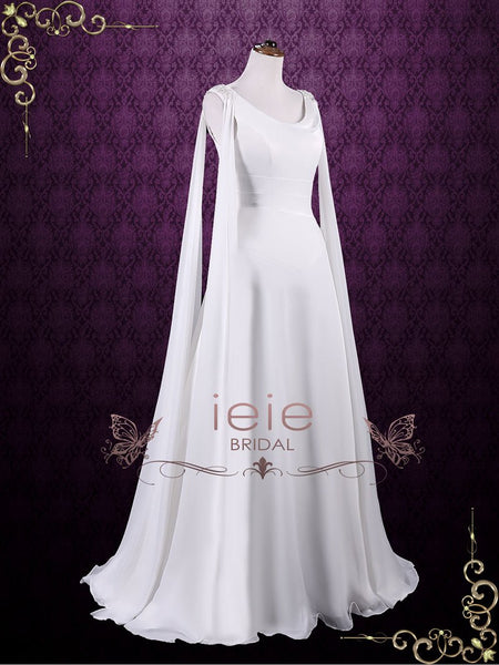 Medieval Style Chiffon Wedding Dress