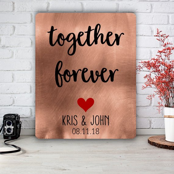 metal print wedding guestbook