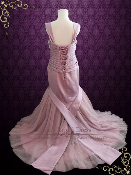 Purple Fit and Flare Formal Dress