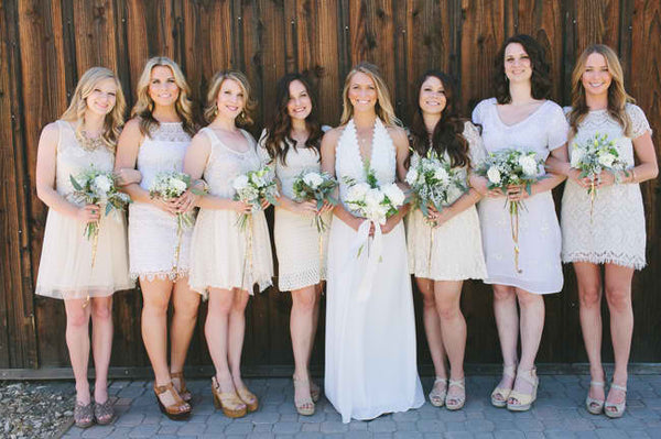 White Bridesmaids Dresses