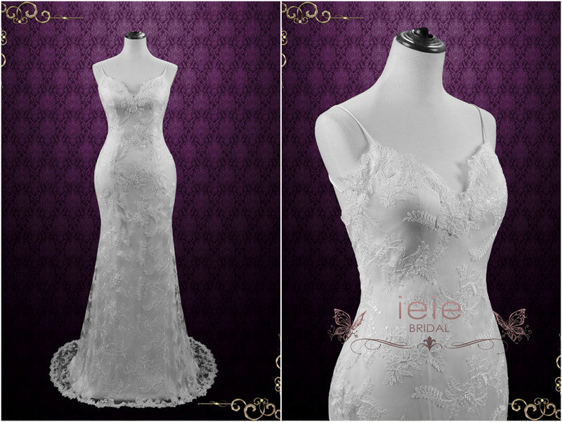 sleek lace wedding dresses