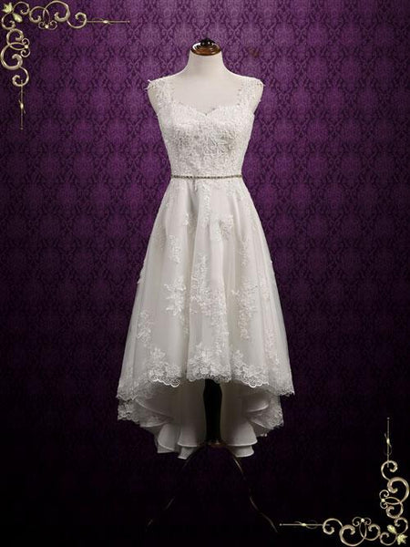 Vintage Inspired Hi-low Lace Wedding Dress