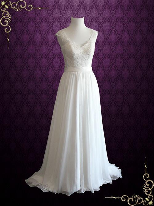 Vintage Lace Chiffon Wedding Dress